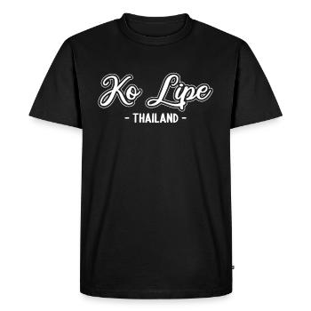 Vintage Thailand Vacation Asia Sunset Ko Lipe - Men's Premium Organic T-Shirt - black - Front - Nico (187cm)