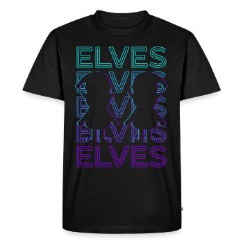 Elfe Elfe Cadeau Rétro - T-shirt Premium bio Homme - noir - Devant - Nico (187cm)