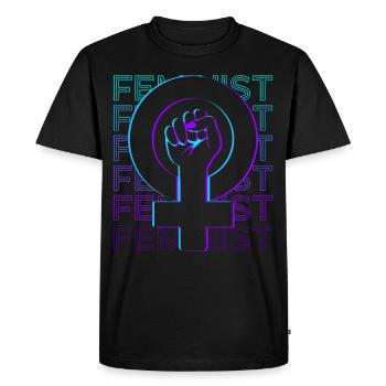 Feminist Feminism Retro Gift - Men's Premium Organic T-Shirt - black - Front - Nico (187cm)