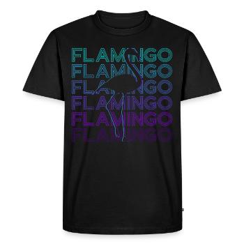 Flamingo Retro Cadeau - T-shirt Premium bio Homme - noir - Devant - Nico (187cm)