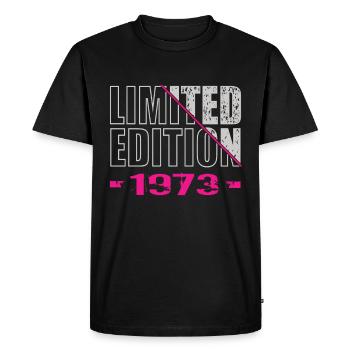 Limited Edition 1973 - Men's Premium Organic T-Shirt - black - Front - Nico (187cm)