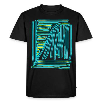 kaligraphie dessin turkis jaune - T-shirt Premium bio Homme - noir - Devant - Nico (187cm)