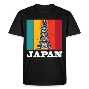 Japon Tokyo Tower Asia Temple - T-shirt Premium bio Homme - noir - Devant - Nico (187cm)