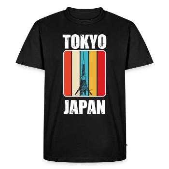 Tokyo Japon Tourisme Asie - T-shirt Premium bio Homme - noir - Devant - Nico (187cm)