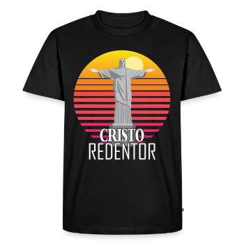 Cristo Redentor Christ the Redeemer Statue Rio Church - Men's Premium Organic T-Shirt - black - Front - Nico (187cm)