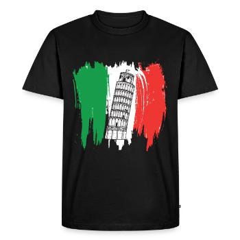 Pisa Leaning Tower Italy Tuscany Florence - Men's Premium Organic T-Shirt - black - Front - Nico (187cm)
