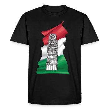 Leaning Tower of Pisa Italy Tuscany Florence - Men's Premium Organic T-Shirt - black - Front - Nico (187cm)