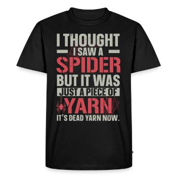 Je pensais avoir vu une araignée Arachnide - T-shirt Premium bio Homme - noir - Devant - Nico (187cm)