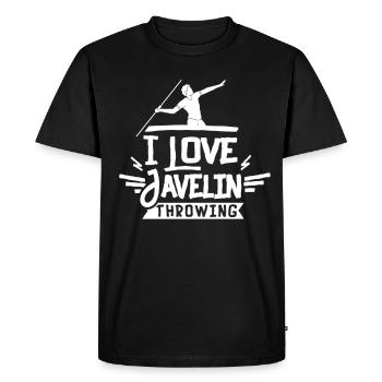 J’adore lancer de javelot lancer de javelot lancer de javelot lancer javelot - T-shirt Premium bio Homme - noir - Devant - Nico (187cm)