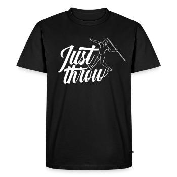 Il suffit de lancer le javelot lancer du javelot lancer du javelot - T-shirt Premium bio Homme - noir - Devant - Nico (187cm)