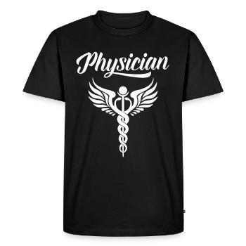 Médecin Médecin Profession médicale - T-shirt Premium bio Homme - noir - Devant - Nico (187cm)
