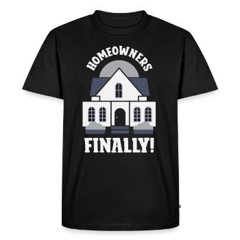 Enfin propriétaire propriétaire maison propriétaire propriétaire maison - T-shirt Premium bio Homme - noir - Devant - Nico (187cm)