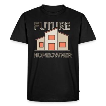 Futurs propriétaires Propriétaires Propriétaires - T-shirt Premium bio Homme - noir - Devant - Nico (187cm)