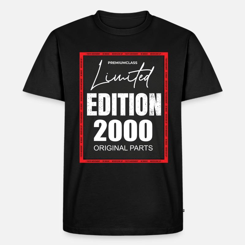 Limited Edition 2000 - Männer Premium Bio T-Shirt - Schwarz