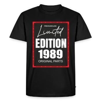 Édition limitée 1989 - T-shirt Premium bio Homme - noir - Devant - Nico (187cm)