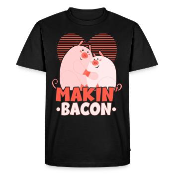 Makin' Bacon Amateur de viande Mangeur de bacon Keto Ket - T-shirt Premium bio Homme - noir - Devant - Nico (187cm)