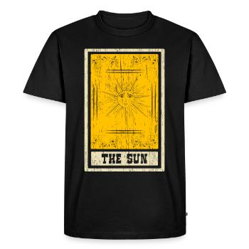 The Sun Tarot Card Shaman Fortune Telling - Men's Premium Organic T-Shirt - black - Front - Nico (187cm)