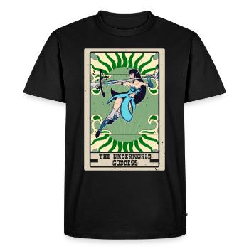 La déesse des Enfers Tarot Carte De Bonne Aventure - T-shirt Premium bio Homme - noir - Devant - Nico (187cm)
