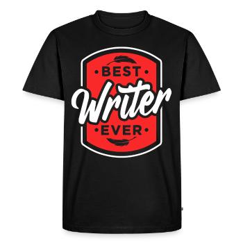 Best Writer of All Time Writer - Men's Premium Organic T-Shirt - black - Front - Nico (187cm)