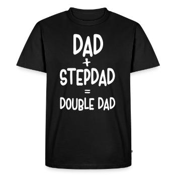 Papa Plus Stepfather Equal Double Papa Stepdad - Men's Premium Organic T-Shirt - black - Front - Nico (187cm)