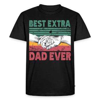 The Best Surrogate Father Ever Extra Dad - Men's Premium Organic T-Shirt - black - Front - Nico (187cm)