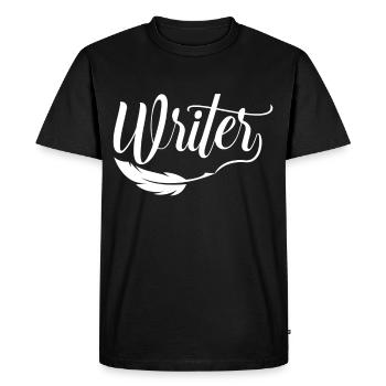 Auteur Écrivain Écrivain Écriture - T-shirt Premium bio Homme - noir - Devant - Nico (187cm)