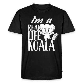 I Am A Real Koala Animal Sweet Koalas Koala Bear - Men's Premium Organic T-Shirt - black - Front - Nico (187cm)