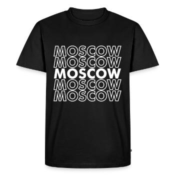 Moscou Russie Souvenir touristique - T-shirt Premium bio Homme - noir - Devant - Nico (187cm)