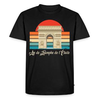 Arc de Triomphe Paris Arc de Triumphe France - T-shirt Premium bio Homme - noir - Devant - Nico (187cm)