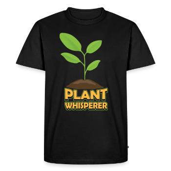 Plants Whisperer Gardener Plant Garden - Men's Premium Organic T-Shirt - black - Front - Nico (187cm)