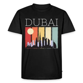 Burj Khalifa Skyline Dubaï Emirats Emirats Arabes Unis - T-shirt Premium bio Homme - noir - Devant - Nico (187cm)