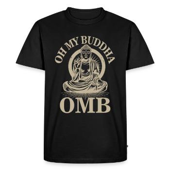 Oh my Buddha Meditation Buddhism - Men's Premium Organic T-Shirt - black - Front - Nico (187cm)