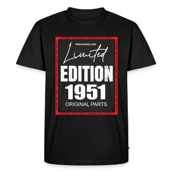 Édition limitée 1951 - T-shirt Premium bio Homme - noir - Devant - Nico (187cm)