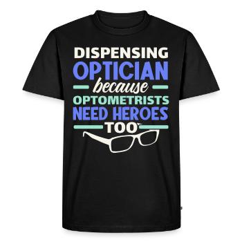 Lunettes opticiennes Whisperer Optométrie - T-shirt Premium bio Homme - noir - Devant - Nico (187cm)