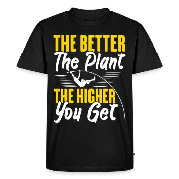 The better the system, the higher the pole vault - Men's Premium Organic T-Shirt - black - Front - Nico (187cm)