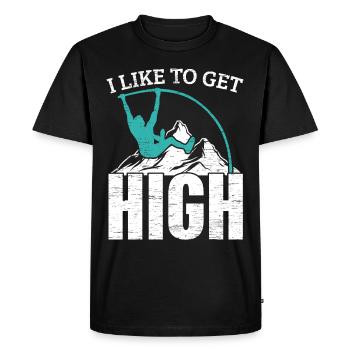 I want to go high athletics pole vault - Men's Premium Organic T-Shirt - black - Front - Nico (187cm)