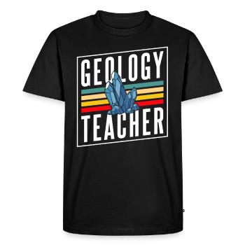 Geology Teacher Geology Teacher Geologist Profession - Men's Premium Organic T-Shirt - black - Front - Nico (187cm)