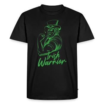 Guerrier irlandais Gaélique Irlandais Irlandais Irlande - T-shirt Premium bio Homme - noir - Devant - Nico (187cm)