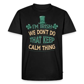 I Am Irish Irish St. Patrick's Day Ireland - Men's Premium Organic T-Shirt - black - Front - Nico (187cm)