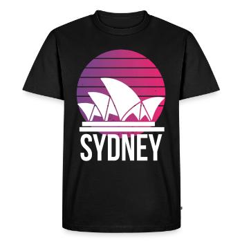 Sydney Australie Landmark Opera House - T-shirt Premium bio Homme - noir - Devant - Nico (187cm)