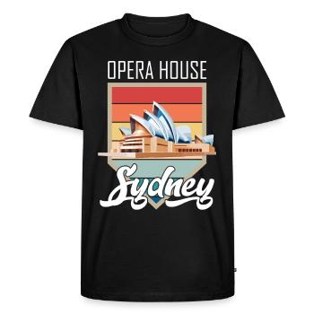 Orchestre de l’Opéra de Sydney Outback Australia - T-shirt Premium bio Homme - noir - Devant - Nico (187cm)