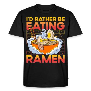 Je préfère manger des Ramen - T-shirt Premium bio Homme - noir - Devant - Nico (187cm)