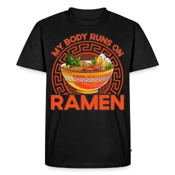 My Body fonctionne sur Ramen - T-shirt Premium bio Homme - noir - Devant - Nico (187cm)
