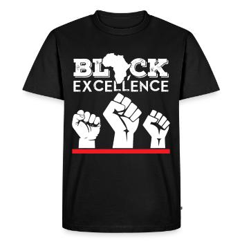 Mandela Black Excellence Freedom Afrique du Sud - T-shirt Premium bio Homme - noir - Devant - Nico (187cm)
