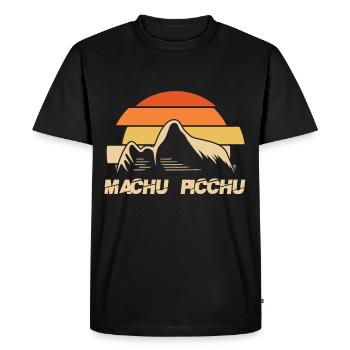Machu Picchu Inca Memorial Peru Mountain - Men's Premium Organic T-Shirt - black - Front - Nico (187cm)
