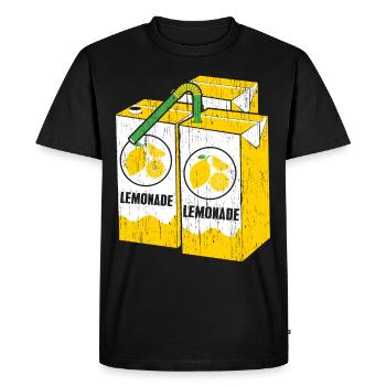 Boisson au citron pour les amateurs de citron - T-shirt Premium bio Homme - noir - Devant - Nico (187cm)