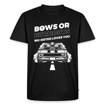 Burnouts Or Bows Gender Reveal Party - T-shirt Premium bio Homme - noir - Devant - Nico (187cm)
