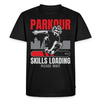 Parkour Free Running Traceur Freestyle Sport - T-shirt Premium bio Homme - noir - Devant - Nico (187cm)