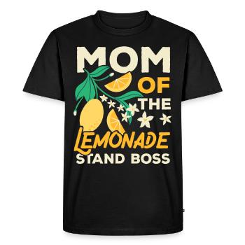 Mère du patron du stand de limonade amoureux du citron - T-shirt Premium bio Homme - noir - Devant - Nico (187cm)