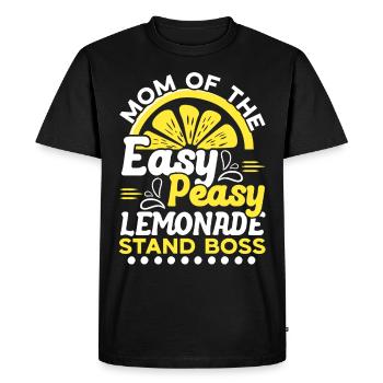 Mère de limonade facile-peasy stand boss citron - T-shirt Premium bio Homme - noir - Devant - Nico (187cm)